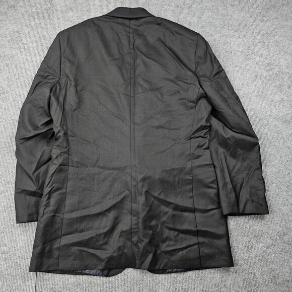 Indochino Blazer Mens 41 Black Wool Cashmere Yaletown Luxury Suit Jacket Career - Picture 13 of 13